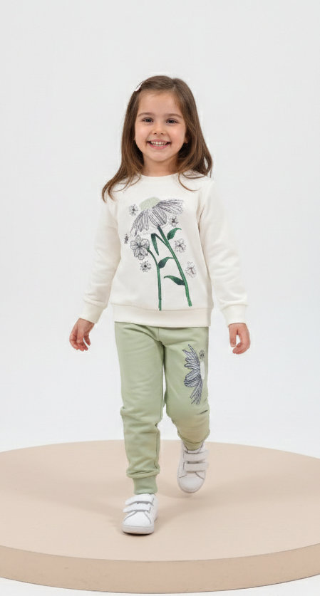 Baby Girl White And Light Yellow Suit